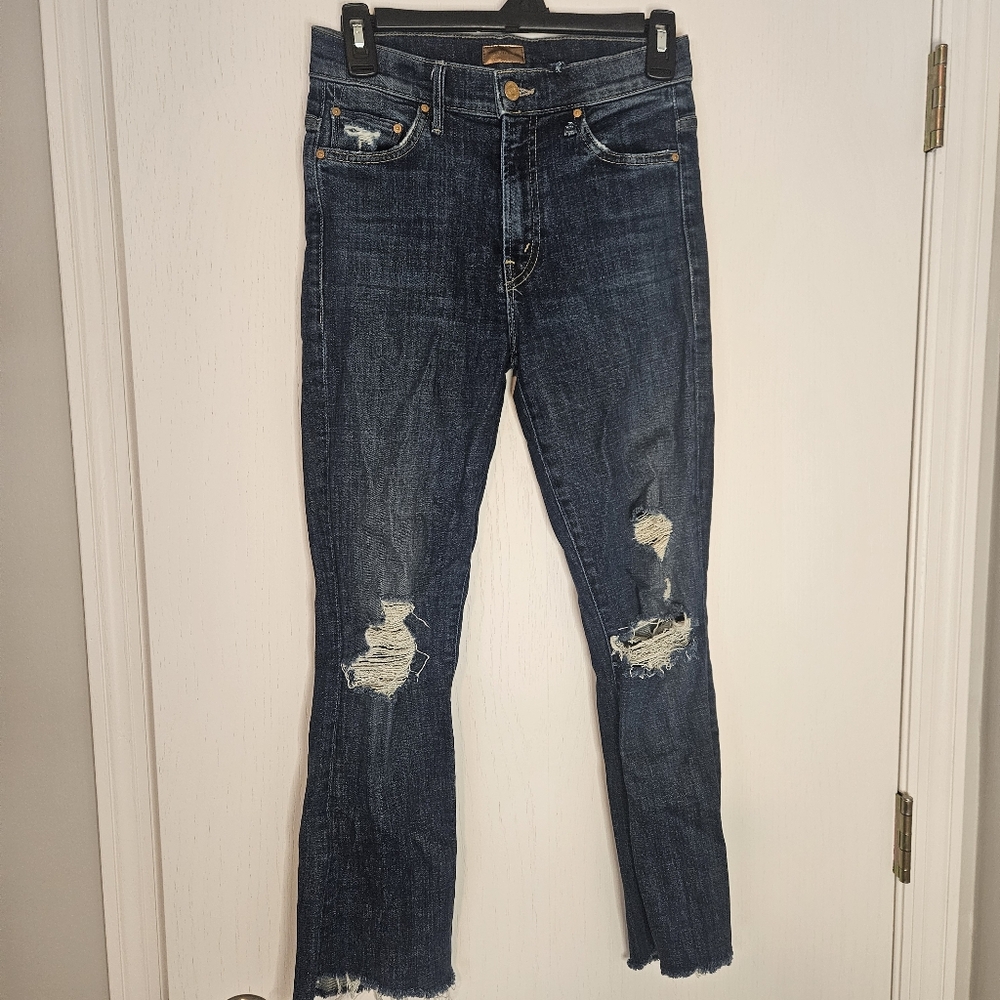 MOTHER | The Insider Crop Step Fray Jeans (Wicked Wildflower)